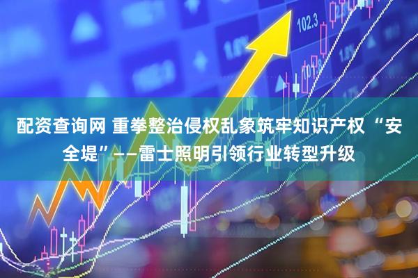 配资查询网 重拳整治侵权乱象筑牢知识产权 “安全堤”——雷士照明引领行业转型升级